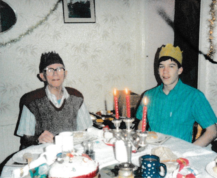 John Edward Olsen and John Christian Olsen - Xmas 1989