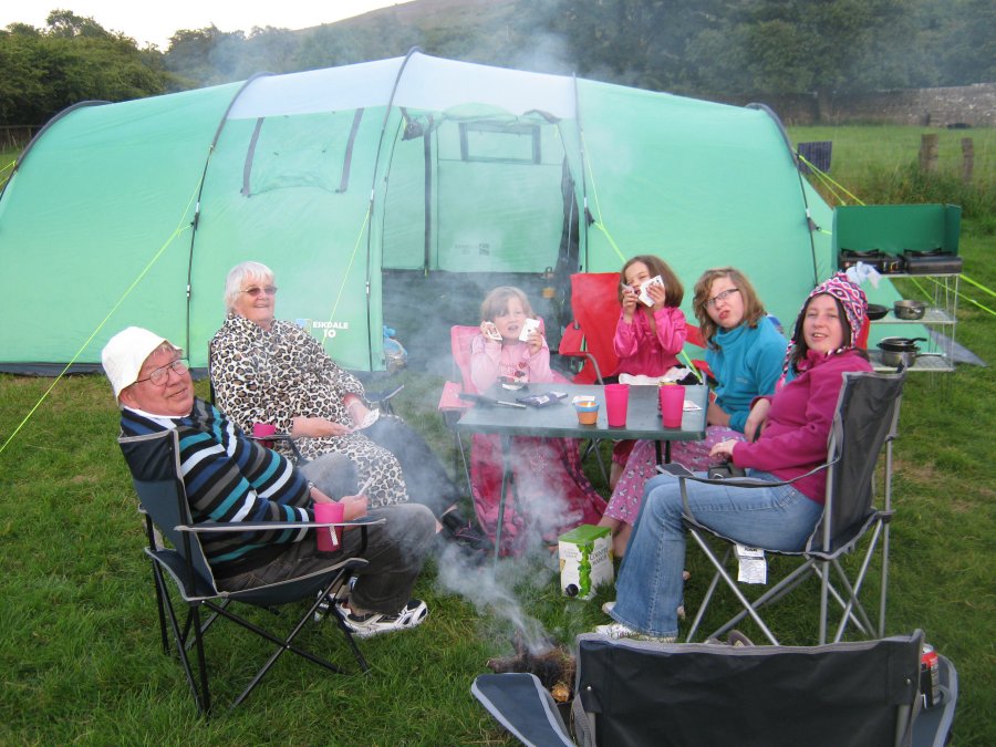Family at Camp - Reeth camp - August 2011