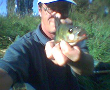 Stephen Cherring with a perch