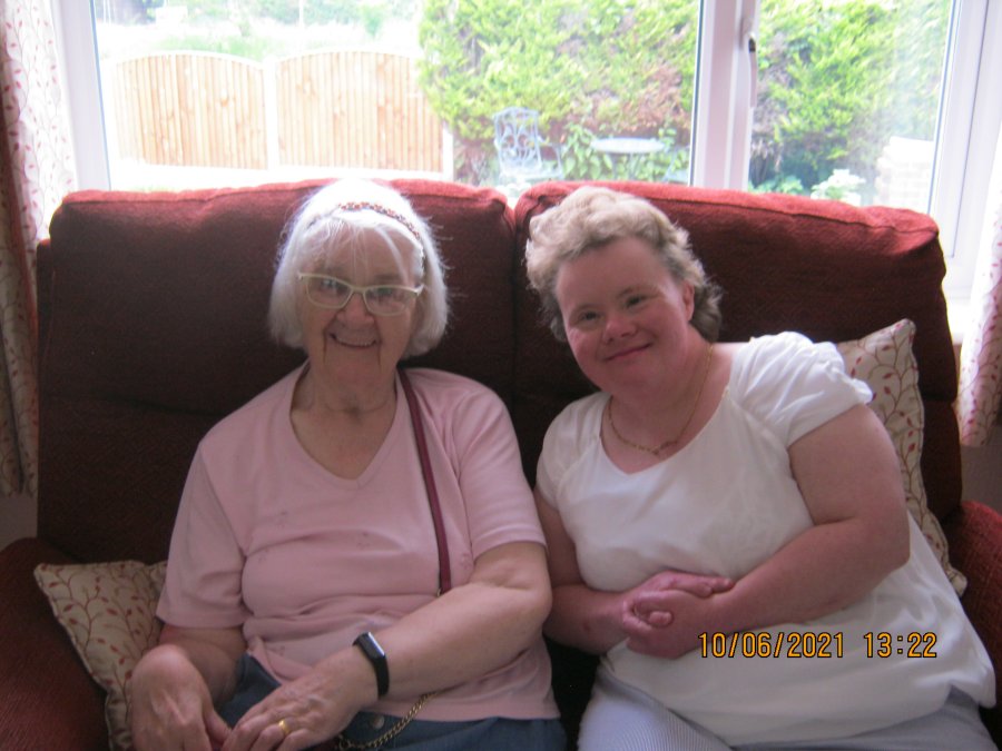 Shirley and Susan Roberts on her 80th birthday 10/06/21